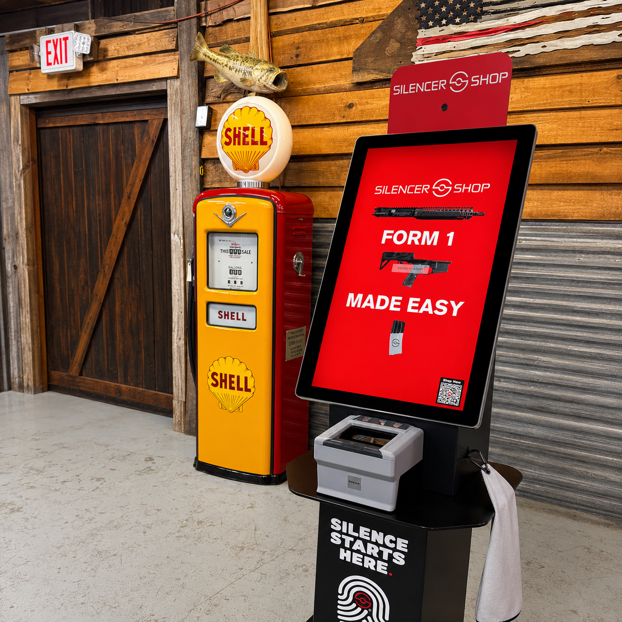 Silencer Shop kiosk at Thin Red Line Firearms